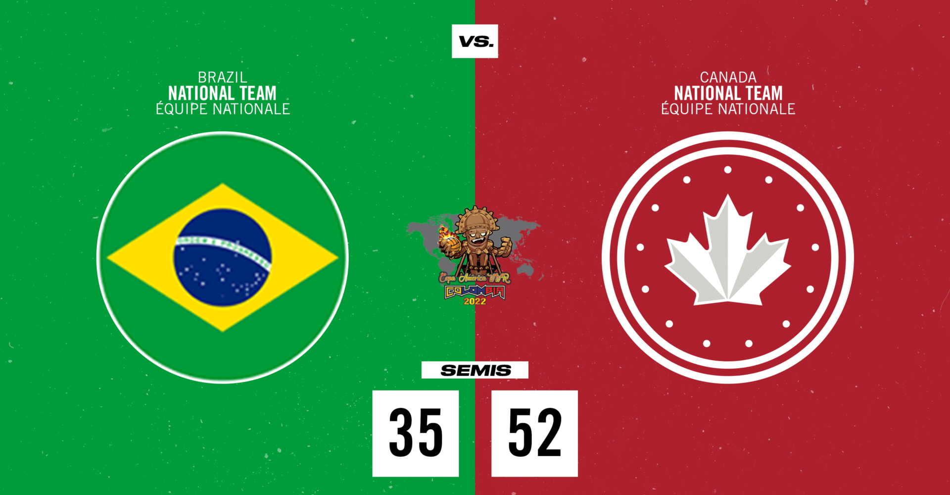 Le Canada accède à la finale après une victoire de 52-35 sur le Brésil