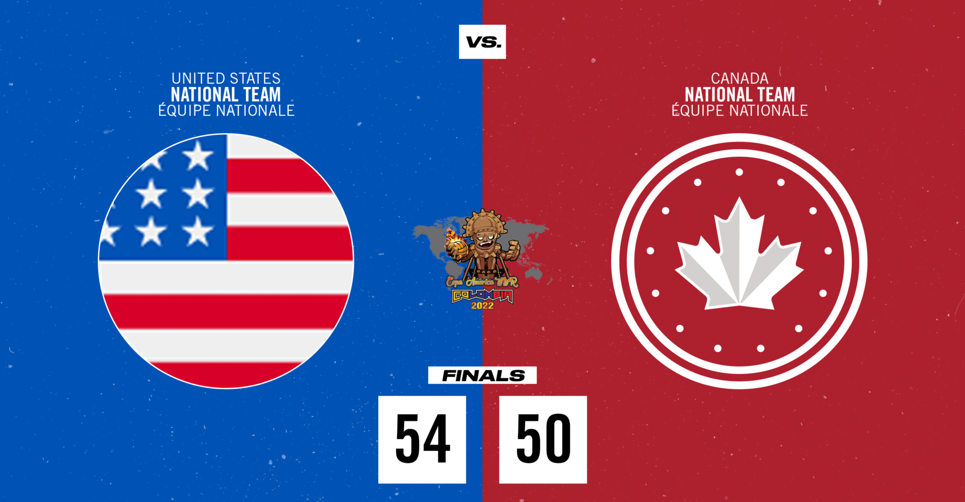 Le Canada termine avec l’argent au Championnat des Amériques de 2022 après une défaite de 50-54 contre les États-Unis en finale