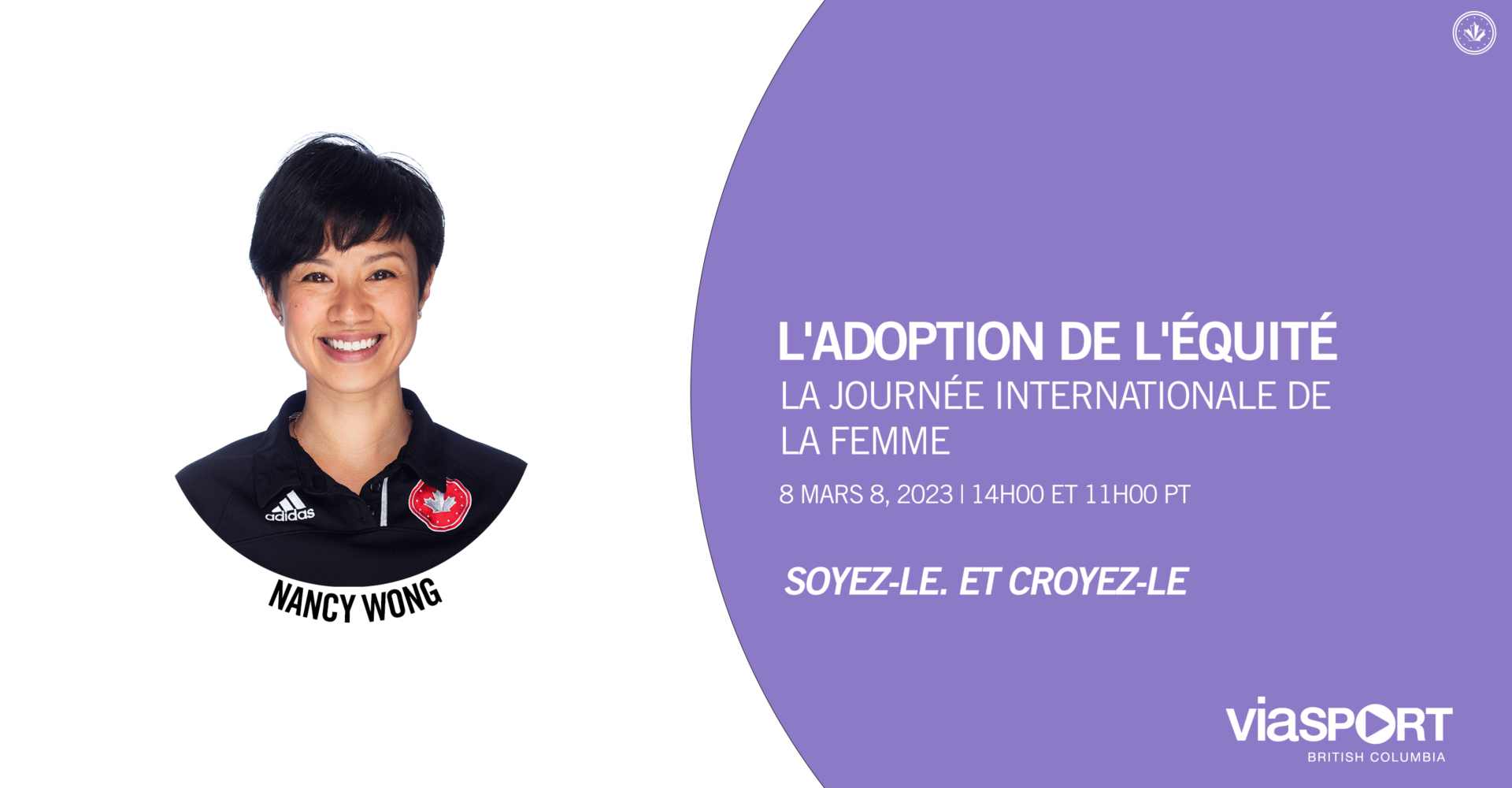 Nancy Wong de WRC se joint au panel de ViaSport pour la Journée internationale de la femme